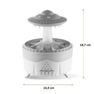 Aromaterápiás párásító és diffúzor LED lámpával - UFO Raindrop