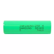 Felújított ipari újratölthető akkumulátor INR18650-25R (2000 mAh, 3,7V) - 1 db - Samsung