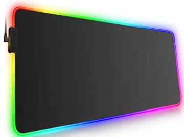 Gamer egér- és billentyűzetpad RGB LED háttérvilágítással - 80 x 30 cm