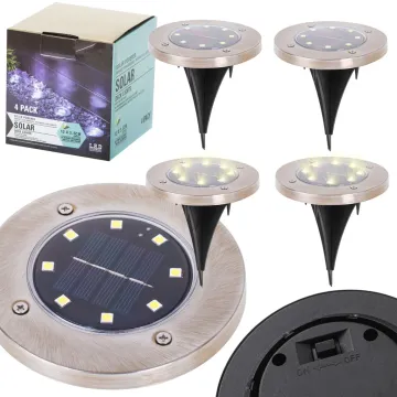 Napelemes kerti LED lámpák - 8 LED - 4 db - meleg fehér