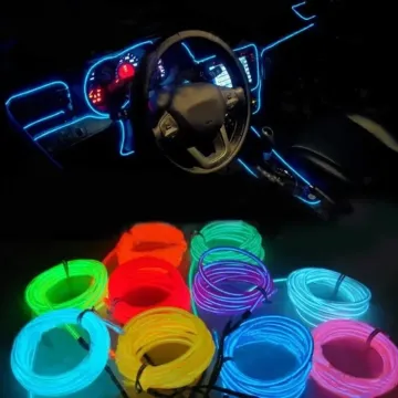 Rugalmas neon LED-szalag autó belső térbe - teljes készlet - 3 m